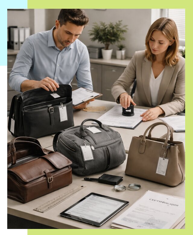 Сертификация сумок в Кимовске от 7731 руб. | Алешин-Кмв