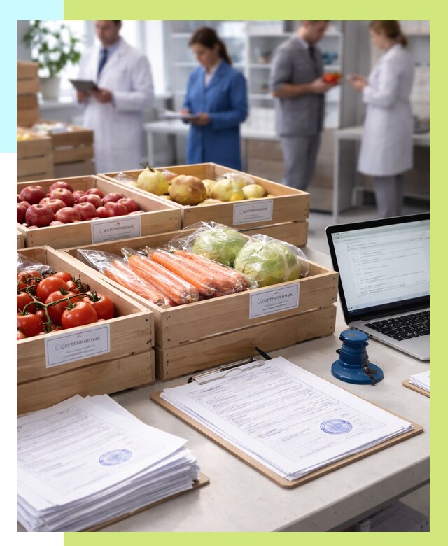 Сертификация овощей и фруктов в Кимовске от 8762 р. | Алешин-Кмв