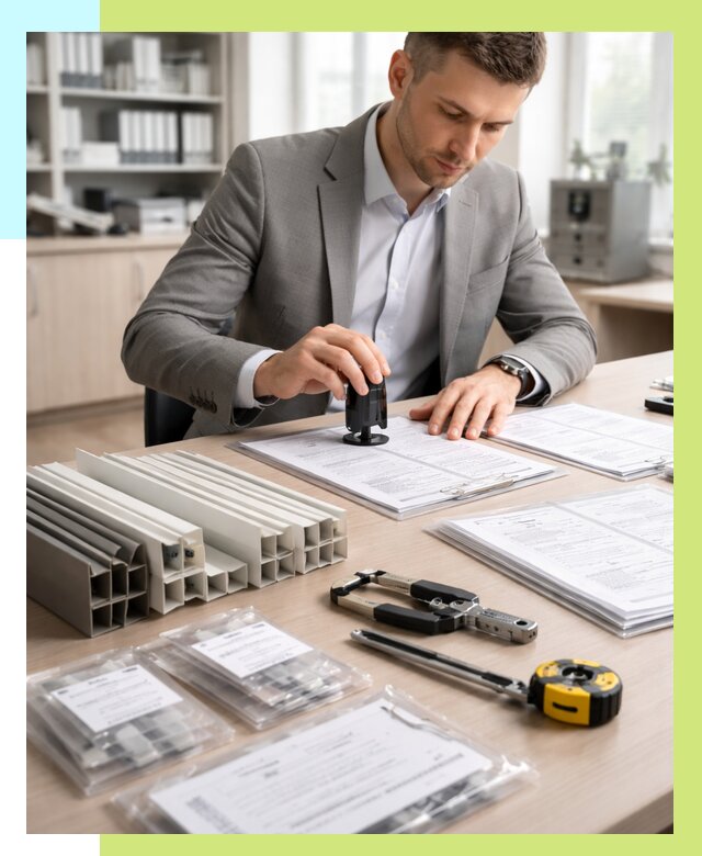 Сертификация ПВХ продукции в Кимовске от 8762 р., Алешин-Кмв