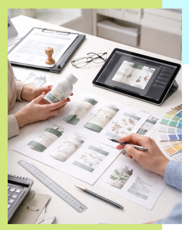 Профессиональная разработка дизайна и текста этикетки продукции в Кимовске