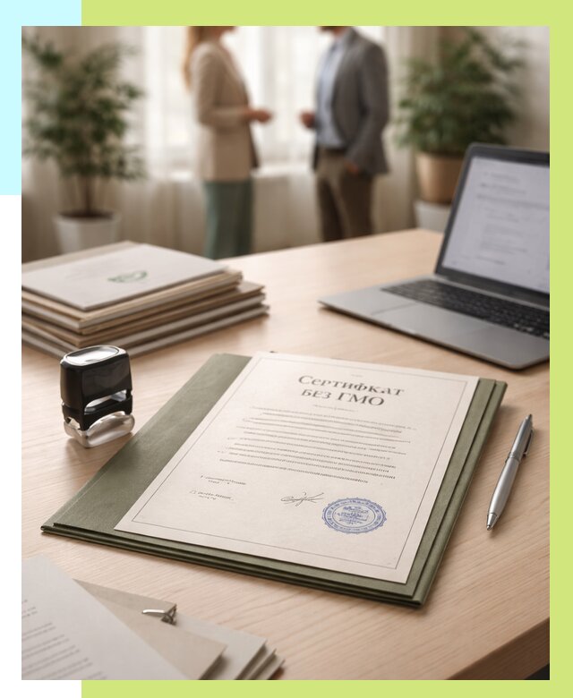 Сертификат без ГМО в Кимовске от 7731 р. оформить срочно Алешин-Кмв